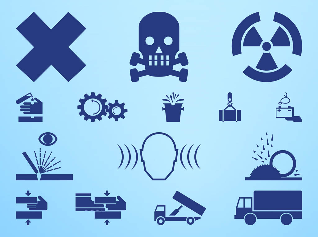 1024x765 Warning And Hazard Symbols Vector Art Graphics