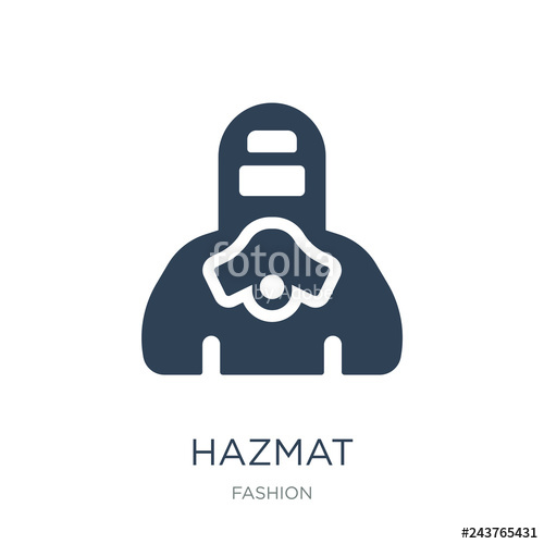 500x500 Hazmat Icon Vector On White Background, Hazmat Trendy Filled