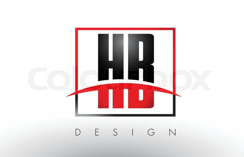 800x515 Hb H B Logo Letters With Red And Black Stock Vector Colourbox