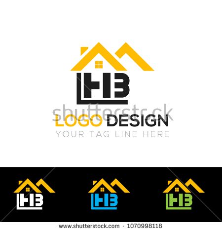 450x470 Hb Letter Real Estate Logo Design Template Vector