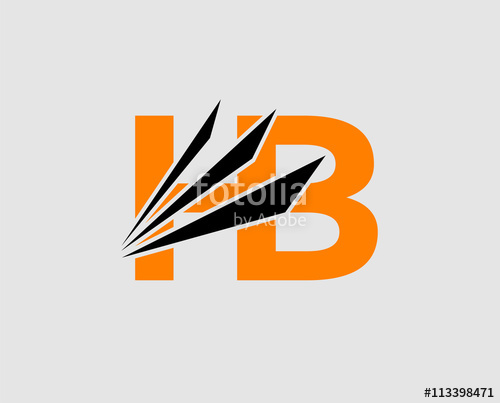 500x403 Hb Logo Vector Graphic Branding Letter Element Stock Image