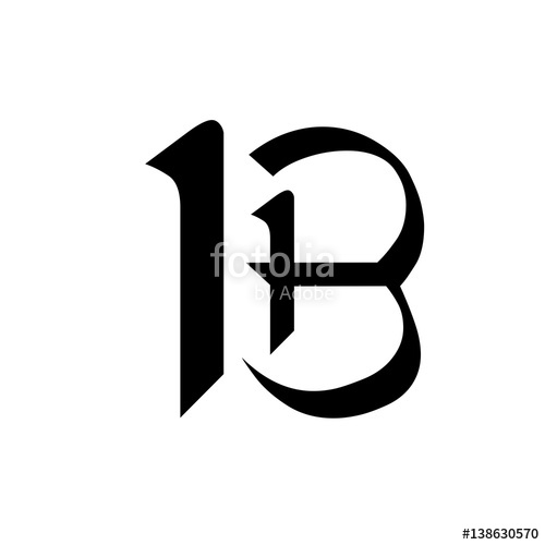 500x500 Initial Letter Hb Black Color Logo Vector Stock Image And Royalty