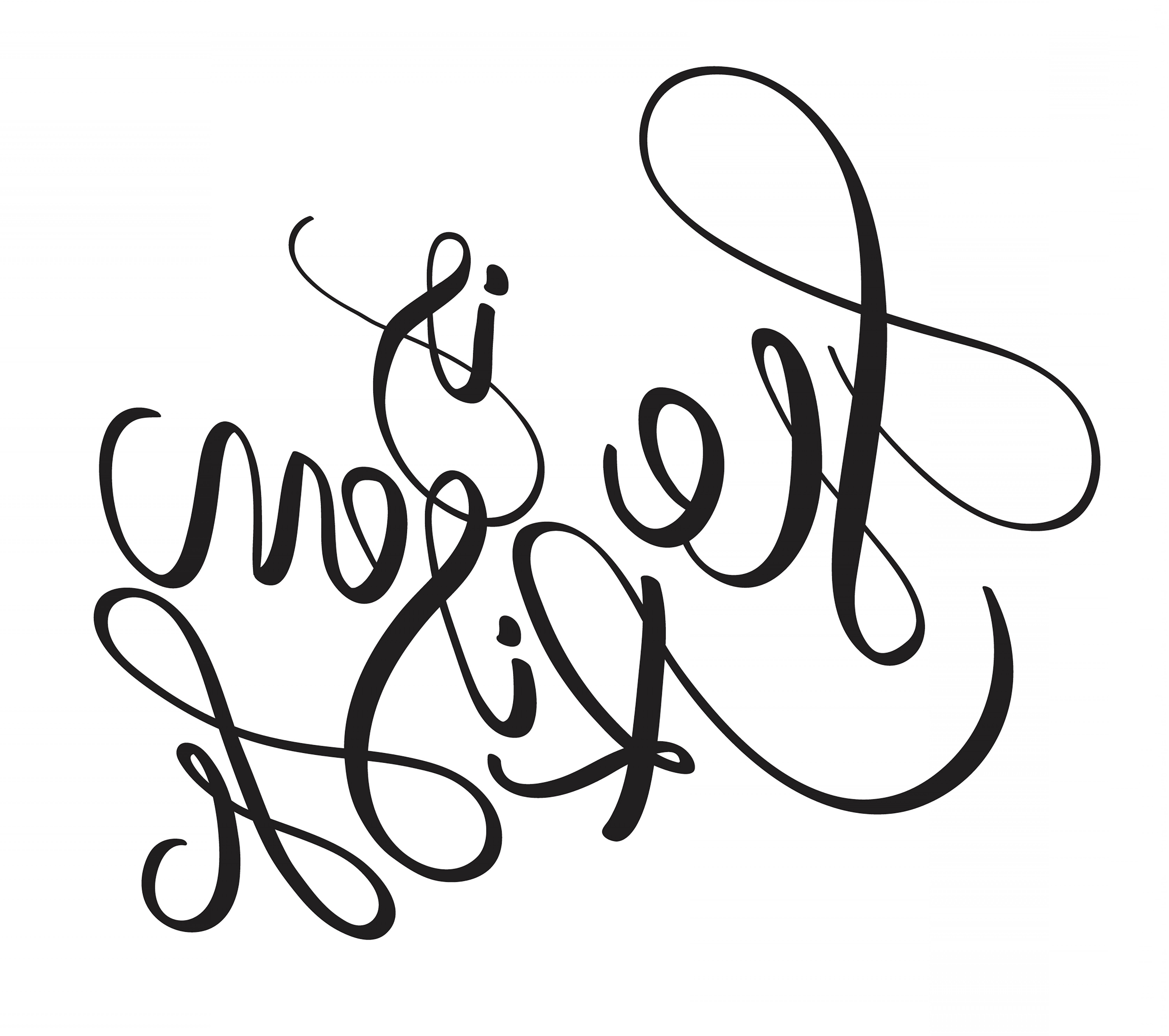 6000x5320 He Is Risen Words Isolated On White Background Calligraphy