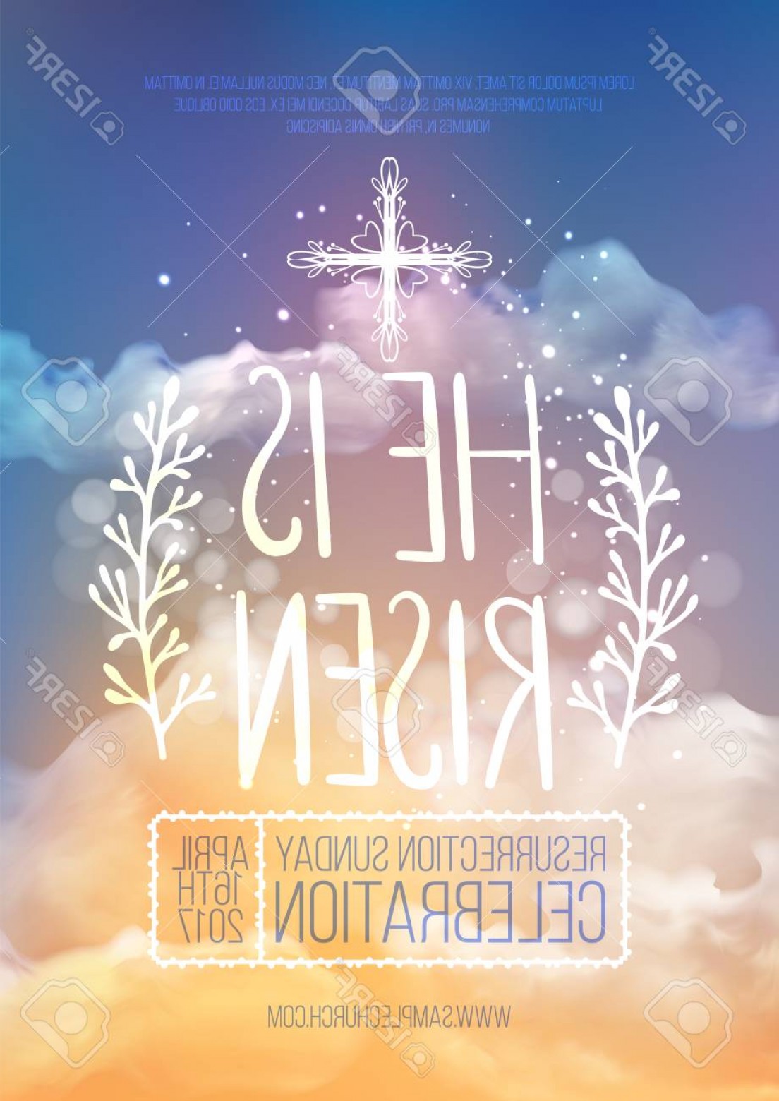 1104x1560 Photostock Vector He Is Risen Vector Easter Religious Poster