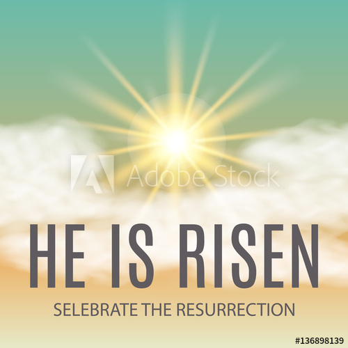 500x500 Easter Background He Is Risen Vector Illustration