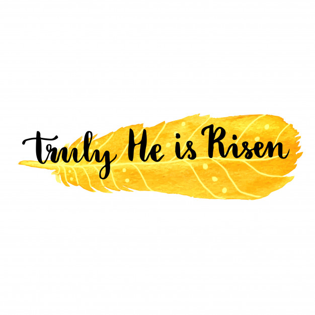 626x626 Easter Greeting Card Truly He Is Risen Vector Hand Lettering