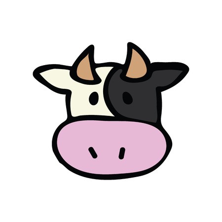 Cute Cow Head Icon Vector Illustration Farm Animal Hand Drawn 450x450 Cute Cow Head Icon Vector Illustration Farm Animal Hand Drawn