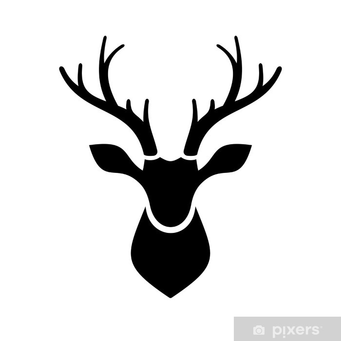 Deer Head Icon Vector Logo Sticker 700x700 Deer Head Icon Vector Logo Sticker