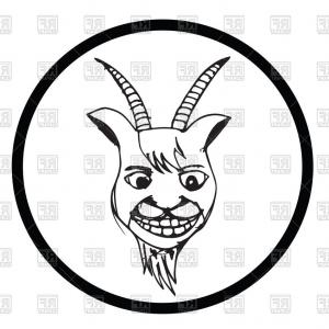 Cartoon Goat Head Icon Vector Clipart Wallkeeper 300x300 Cartoon Goat Head Icon Vector Clipart Wallkeeper