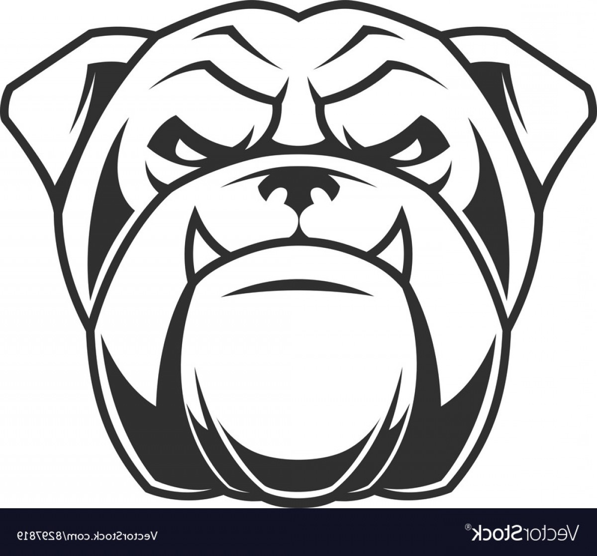 1200x1117 The Head Of A Fierce Bulldog Vector Soidergi