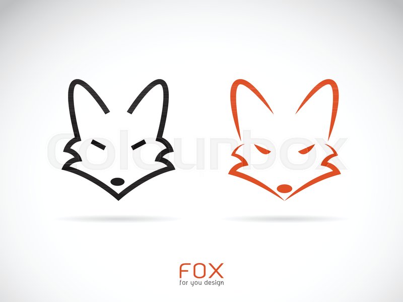 800x600 Vector Of A Fox Head Design On A White Stock Vector Colourbox
