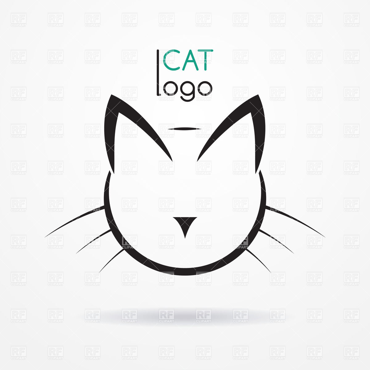 Stylized Silhouette Of Cat's Head Vector Image Of Plants 1200x1200 Stylized Silhouette Of Cat's Head Vector Image Of Plants