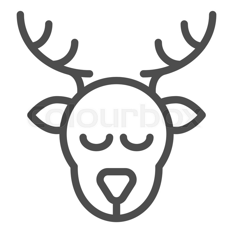 Deer Head Line Icon Christmas Deer Stock Vector Colourbox 800x800 Deer Head Line Icon Christmas Deer Stock Vector Colourbox
