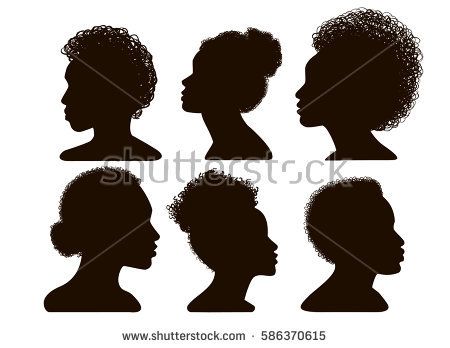 450x348 Silhouettes Of African American Women Profile Vector