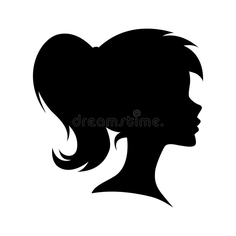 800x800 Female Head Silhouette Vector
