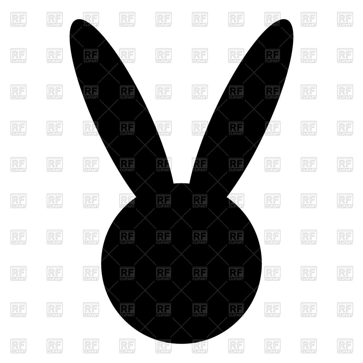 1200x1200 Hare Or Rabbit Head Silhouette Vector Image Of Silhouettes