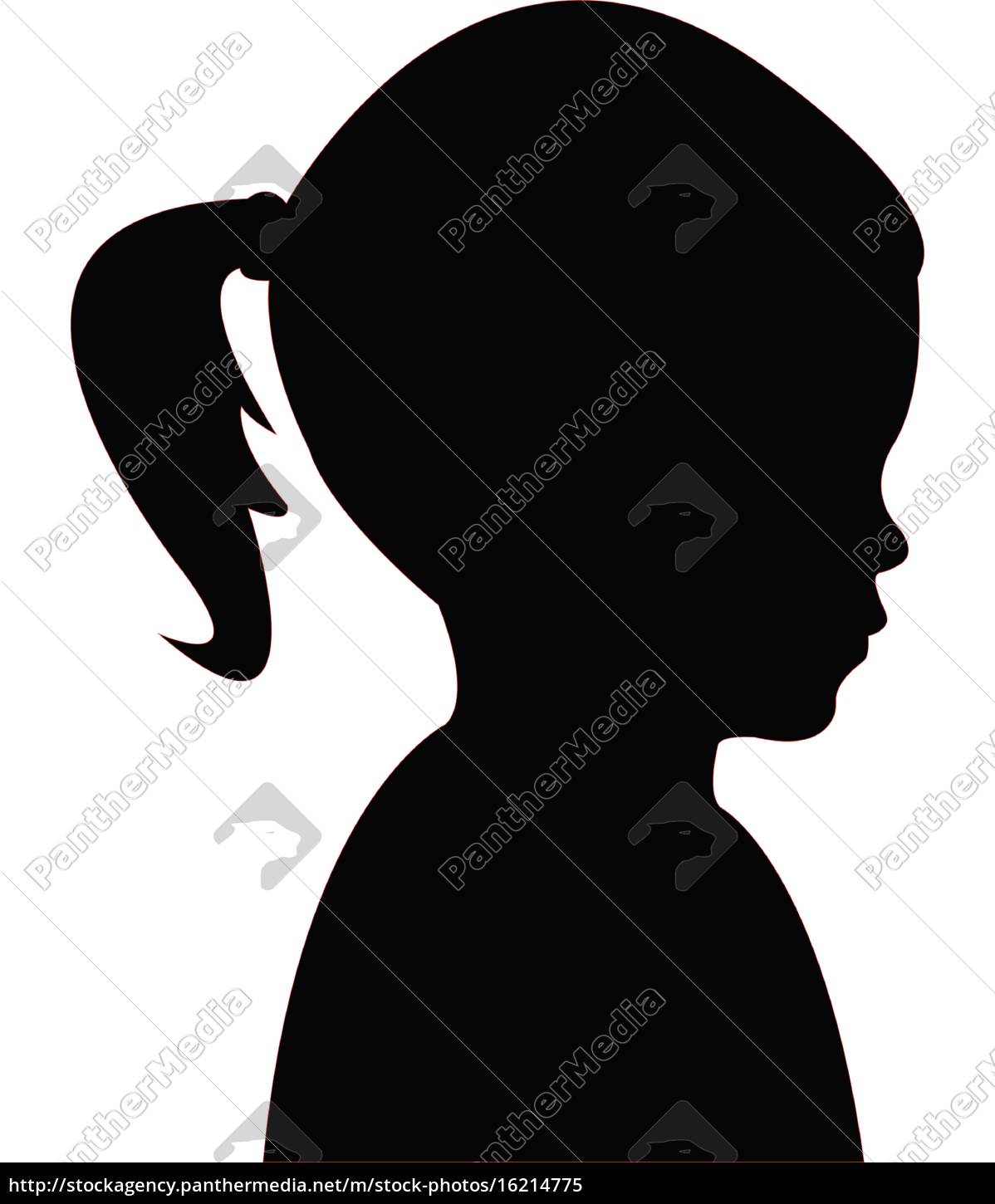 1198x1450 A Child Head Silhouette Vector