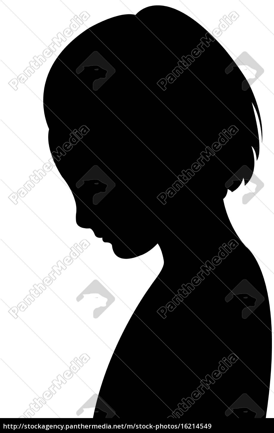 919x1450 A Child Head Silhouette Vector