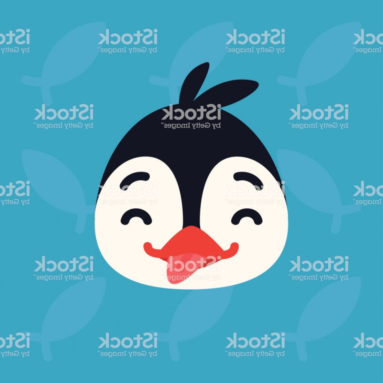 Penguin Emotional Head Vector Illustration Of Cute Arctic Bird 1228x1228 Penguin Emotional Head Vector Illustration Of Cute Arctic Bird