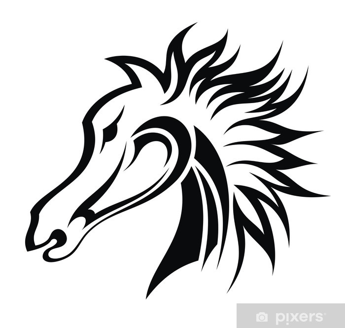 700x665 Horse Head Vector Design
