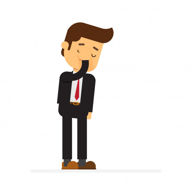 626x626 Businessman Feeling Stress, Shame And Having A Headache Vector