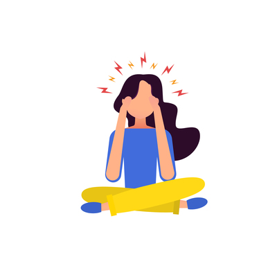 400x400 Headache On Curated Vector Illustrations, Stock Royalty Free