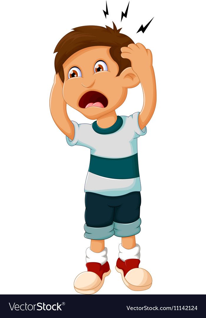 700x1080 Little Boy Cartoon Headache Royalty Free Vector Image