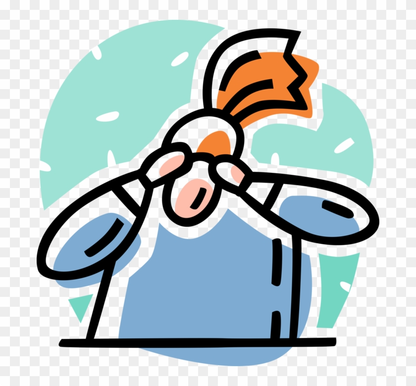 840x780 Vector Illustration Of Experiencing Migraine Headache