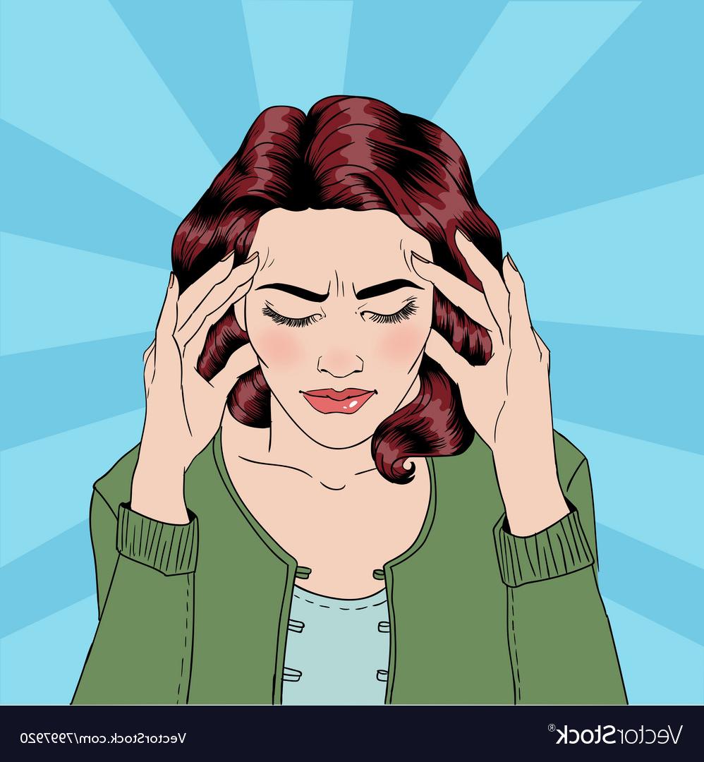 998x1080 Best Woman With Headache Vector Library Free Vector Art, Images