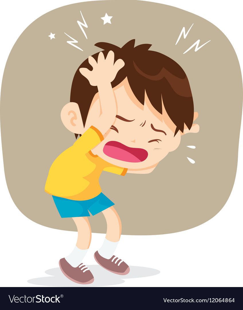 848x1080 Boy Have Headache Royalty Free Vector Image