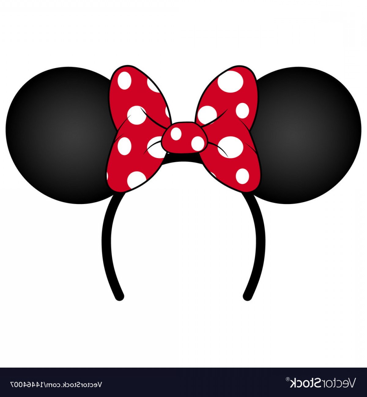 1200x1296 Perfect Mouse Ears With Red Bow Headband Vector Soidergi