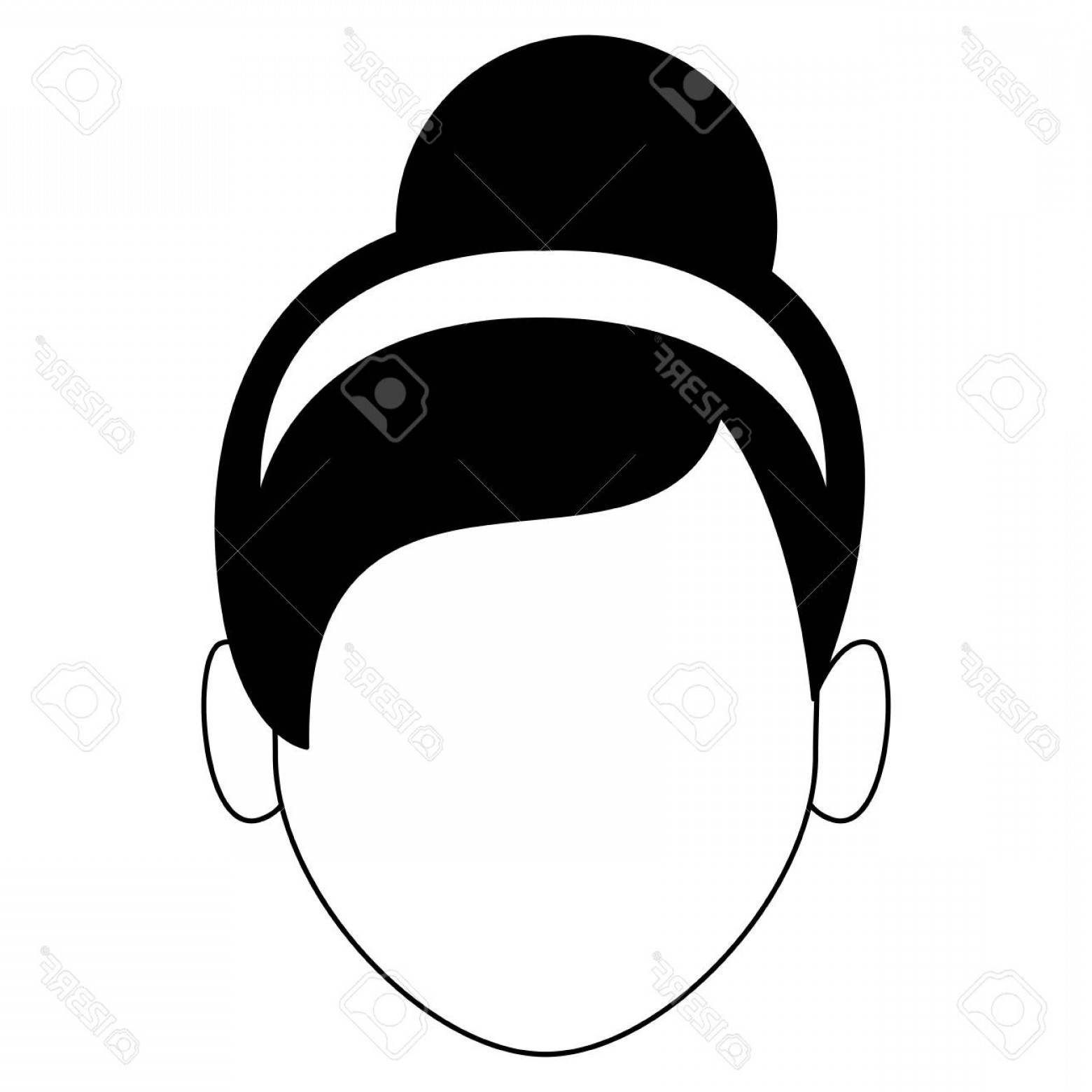 1560x1560 Photostock Vector Woman Faceless With Headband Vector Illustration