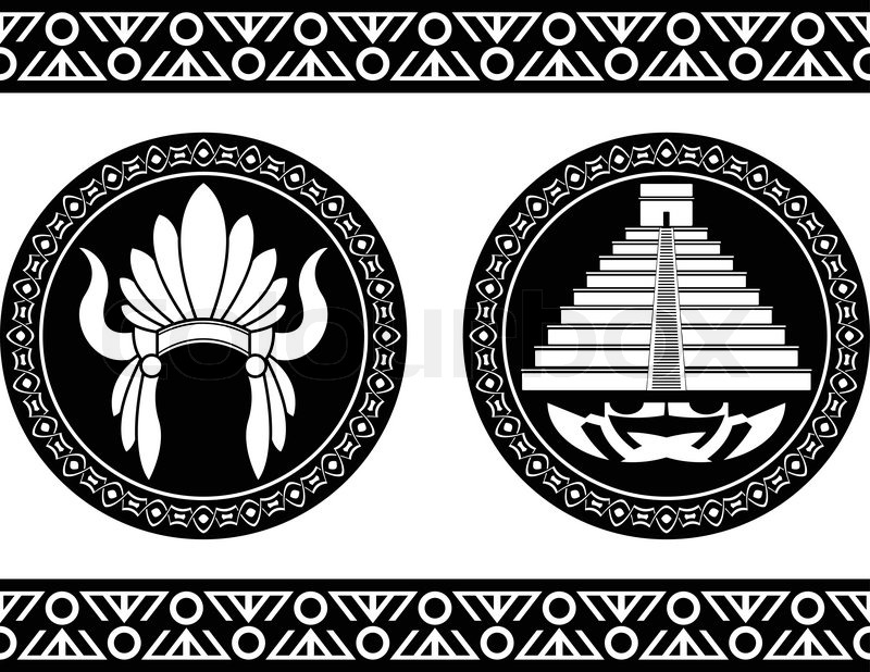 Mayan Pyramid And Headdress Vector Stock Vector Colourbox 800x618 Mayan Pyramid And Headdress Vector Stock Vector Colourbox