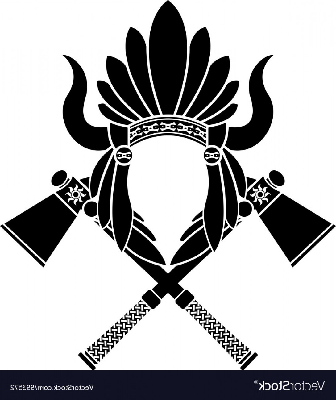 American Indian Headdress And Tomahawks Stencil Vector Hoodamath 1089x1296 American Indian Headdress And Tomahawks Stencil Vector Hoodamath