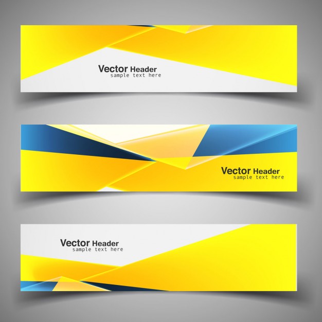 626x626 Shiny Modern Yellow Headers Vector Free Download