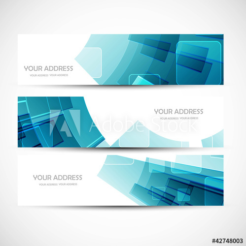 499x500 Abstract Colorful Header Vector Set Illustration