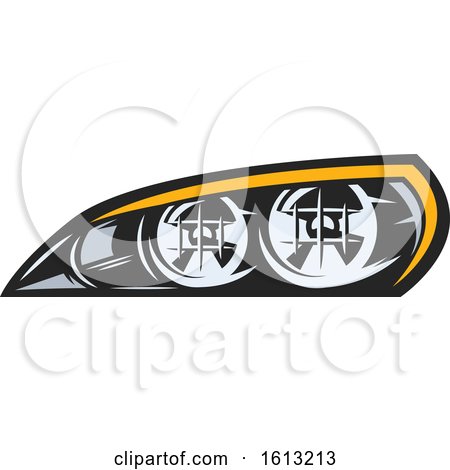 450x470 Clipart Of A Headlight Automotive Design