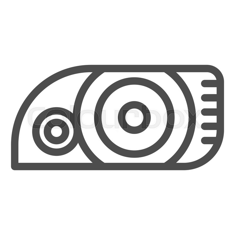 800x800 Headlight Line Icon Car Light Vector Stock Vector Colourbox