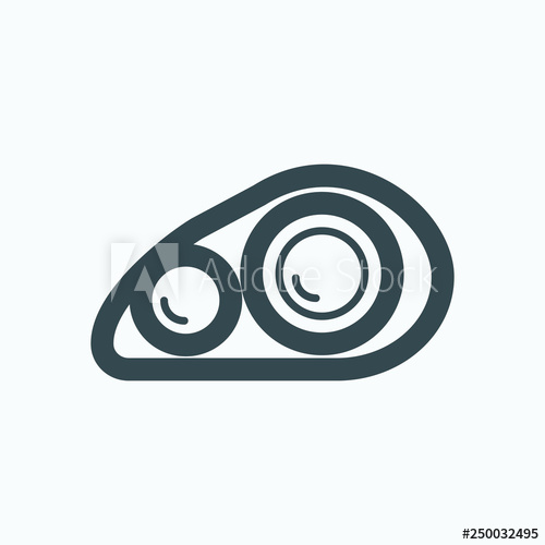 500x500 Car Headlight Vector Icon
