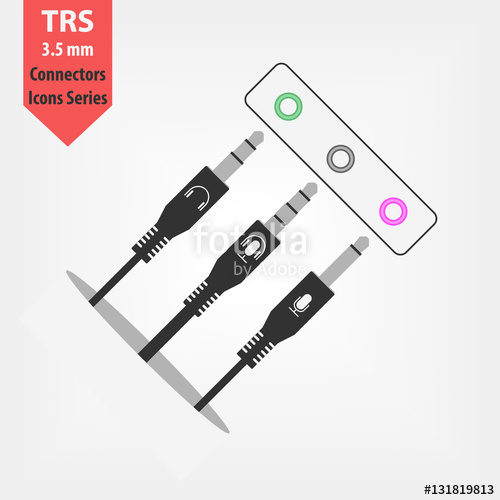 500x500 Trs Mm Connectors For Headphone And Microphone Jack Male