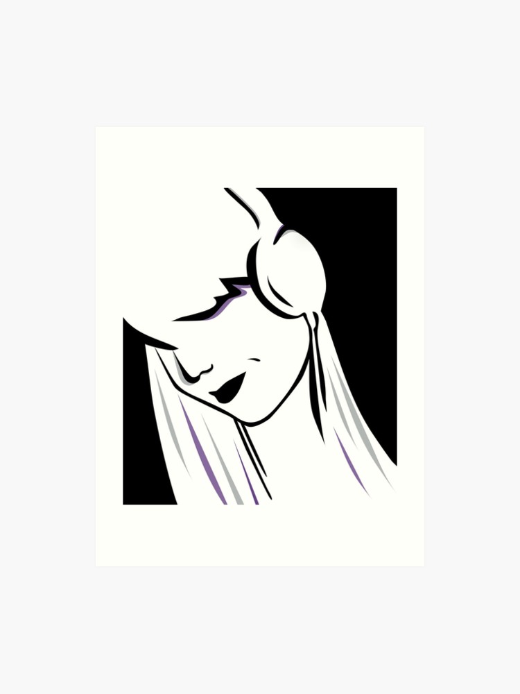 750x1000 Headphone Vector Art Print