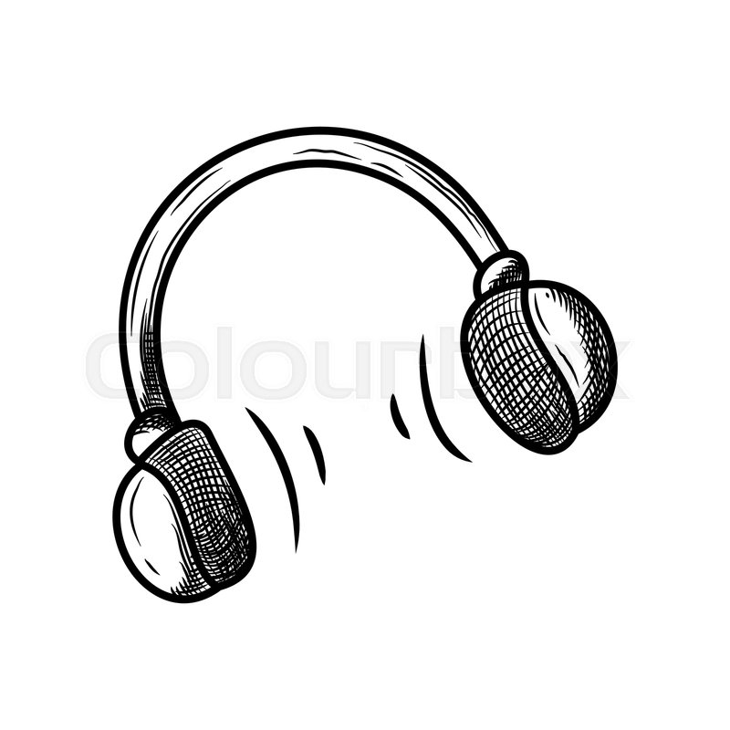 800x800 Headphone Vector Sketch Icon Isolated Stock Vector Colourbox