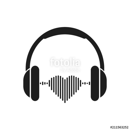 500x500 Headphone Love Music Vector Stock Image And Royalty Free