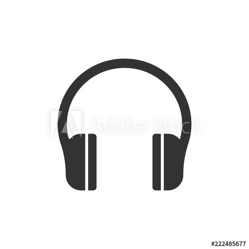 500x500 Headphone Headset Icon In Flat Style Headphones Vector