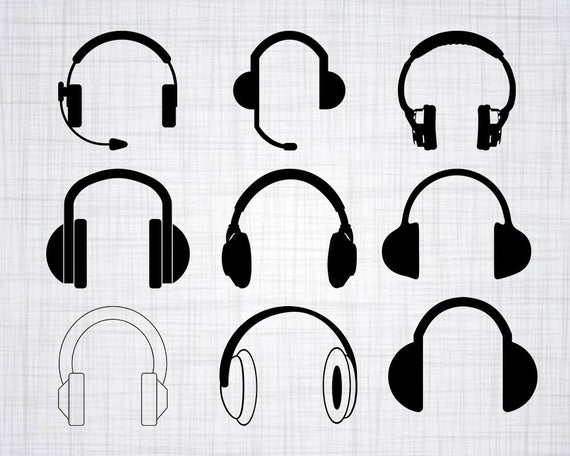 570x456 Headphones Bundle Headphones Headphones Clipart Cut Etsy