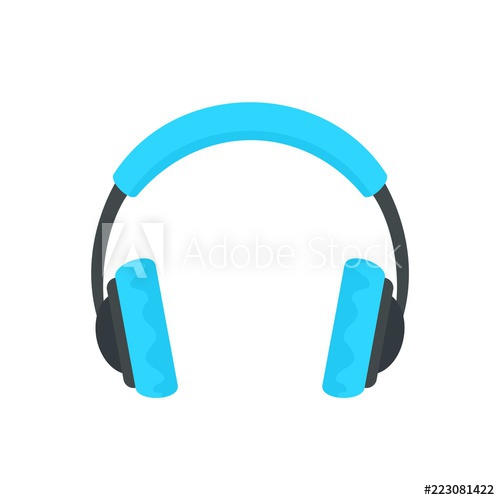 500x500 Headphones Icon Flat Illustration Of Headphones Vector Icon