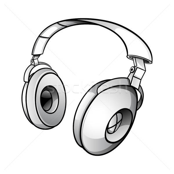 600x600 Modern Dj Headphones Vector Illustration Sahua