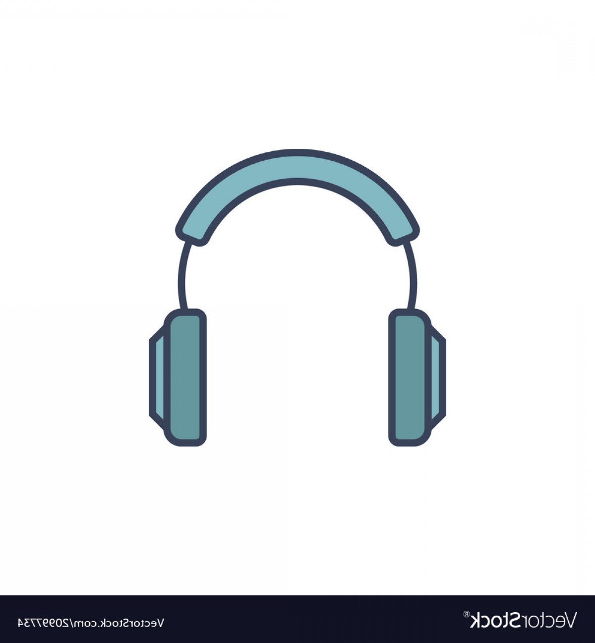 1200x1296 Blue Headphones Icon Or Logo Element Vector Cqrecords