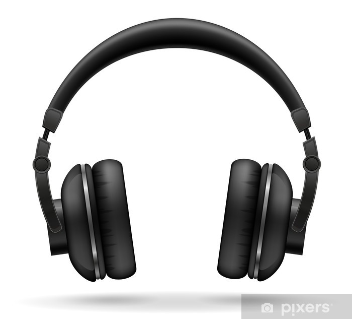 700x633 Acoustic Headphones Vector Illustration Wall Mural We