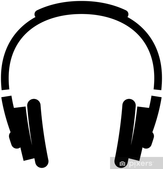 677x700 Dj Headphones Vector Illustration Wall Mural